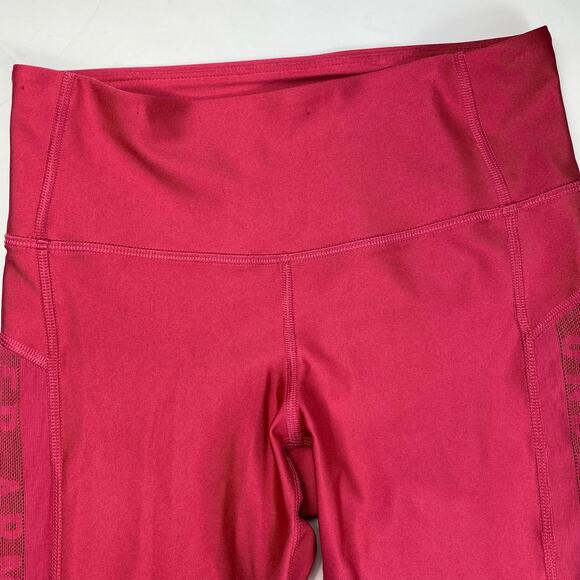 Under Armour HeatGear Impulse Leggings Pink Ankle Crop Mesh Side Womens Small - Picture 4 of 9